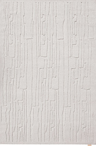 Tapis en laine MORPHIC-B RIFTS V gris clair à motifs de failles géologiques