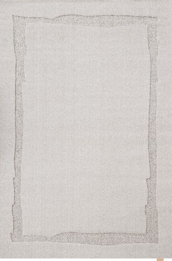 [5901760414333] Tapis en laine MORPHIC-B Rocca gris clair - design minimaliste à bordure en relief