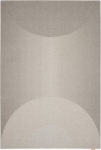 Tapis en laine NOBLE Caso gris clair - design géométrique minimaliste