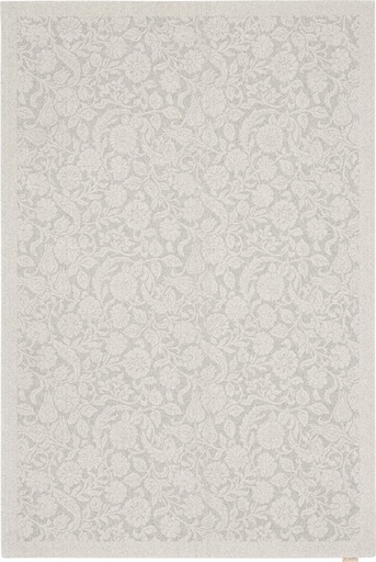 Tapis en laine NOBLE-B Alulala gris clair - motif floral en relief
