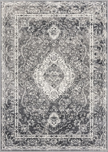 Tapis synthétique SENSI Diki gris - motif oriental vintage