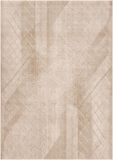 Tapis synthétique SENSI Koda beige clair - motif abstrait contemporain