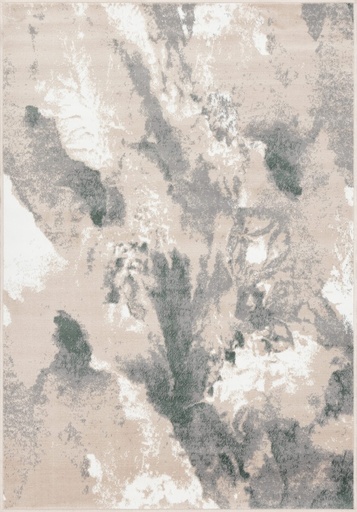 Tapis synthétique SENSI Mable beige clair - motif abstrait contemporain