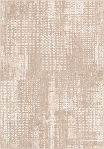 Tapis synthétique SENSI Mitros beige clair - motif abstrait texturé