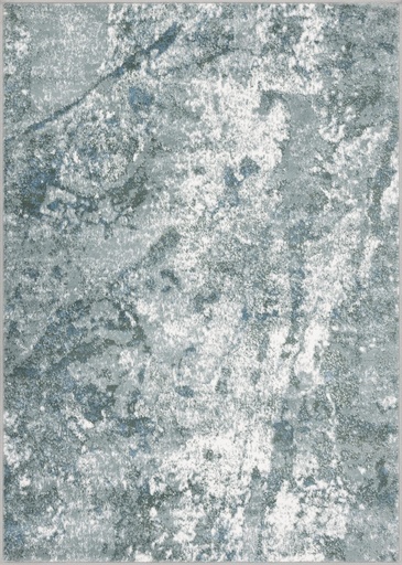 Tapis synthétique SENSI Surmer menthe - motif abstrait marbré