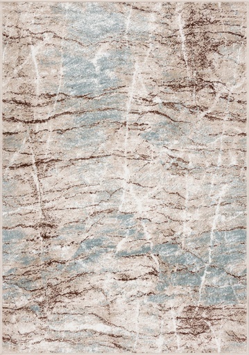 Tapis synthétique SENSI Tezzi beige clair - motif abstrait contemporain