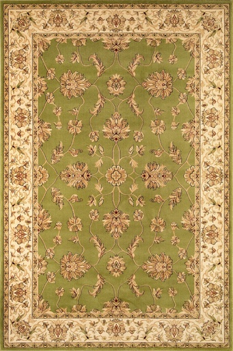 Tapis synthétique STANDARD Bégonia blé - motif floral oriental classique