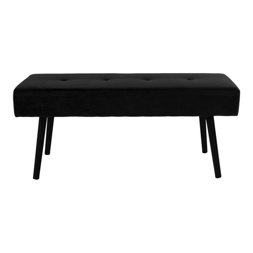 [1401009] Banquette en velours noir Skiby