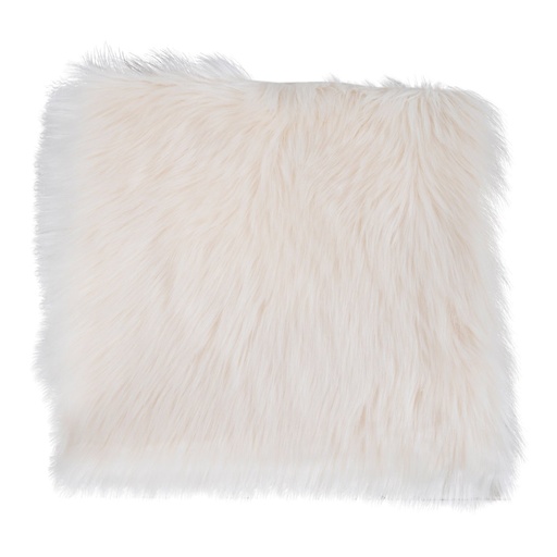 Coussin carré en cuir d'agneau artificiel