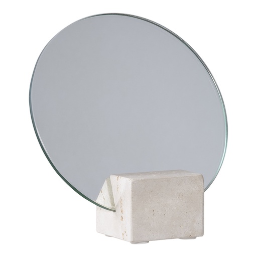 [4001031] Miroir de table avec basse en travertin 