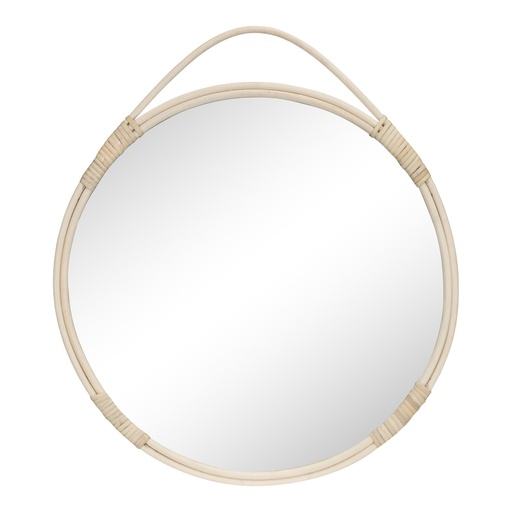 [4001250] Miroir de Malo en rotin naturel 