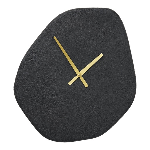[4361133] Horloge murale Vienne noire asymétrique en ciment