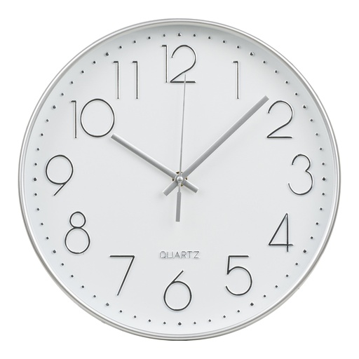 [4361135] Horloge murale Lalibela grise et blanche