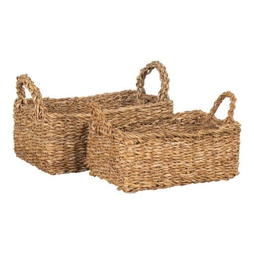 [4401567] Lot de 2 Paniers Morella en fibres marines avec poignées 
