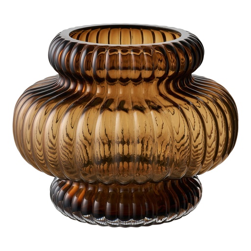 [4441791] Vase vintage en verre soufflé marron