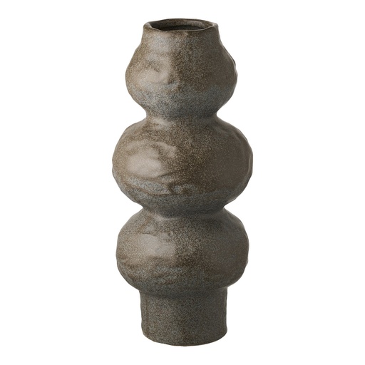 [4441802] Vase en céramique gris moucheté