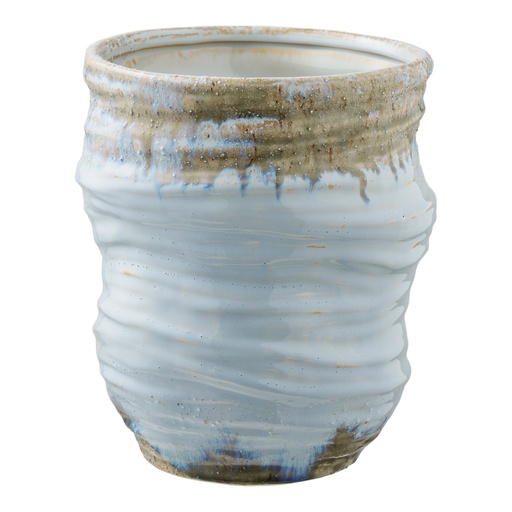 [4442071] Vase en céramique bleu clair