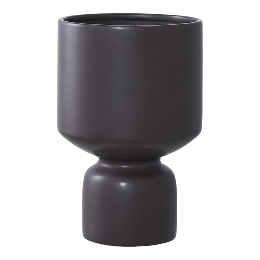 [4451212] Pot à fleurs noir en céramique