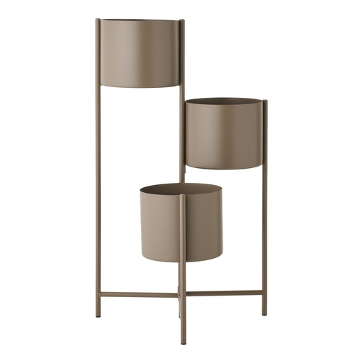 [4451305] Pot de fleurs à 3 branches en acier marron 