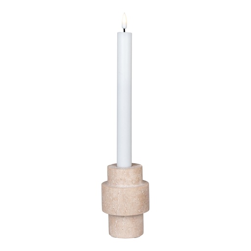 [4561047] Bougeoir avec socle en travertin naturel 