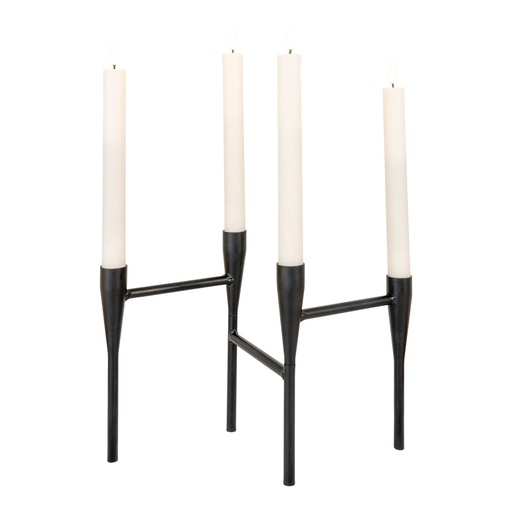 [4561160] Bougeoir branches en métal noir