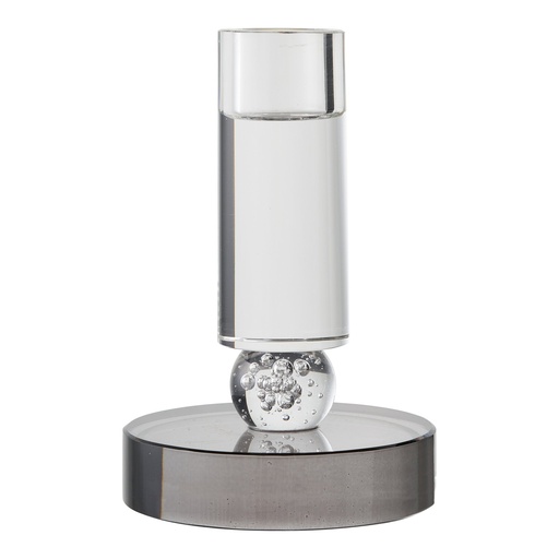 [4561194] Bougeoir en verre socle gris  