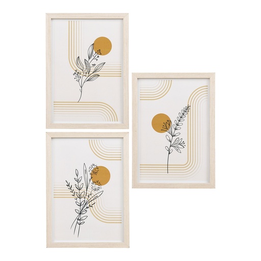 [4981012] Ensemble de 3 cadres Madison Fleurs
