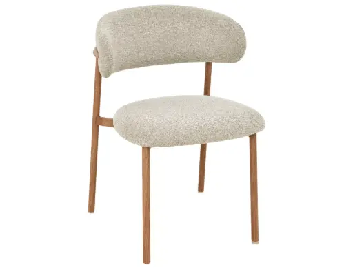 Chaise design Elton II - cadre en métal imitation chêne
