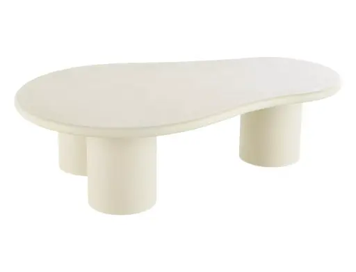 [SELENAEC130] Table basse Selena écrue - design organique, en MDF et microciment