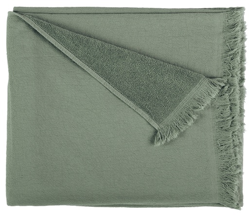 [3187025000] Maxi Serviette de douche Luna verte en coton bio