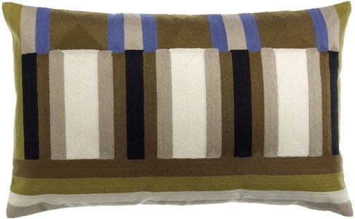 Coussin brodé Jason Cèdre