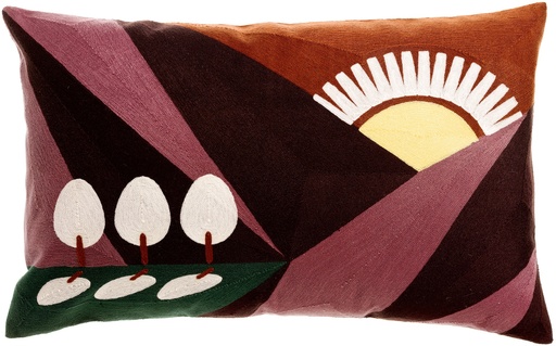 Coussin brodé Eol