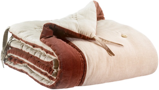 [2722078000] Édredon Elise chambray chocolat