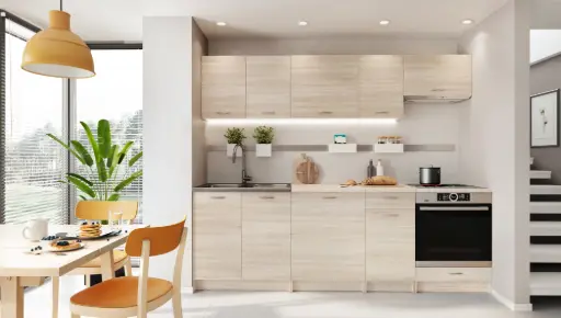 [KMEWDSDS01A1369] Cuisine Mela Sonoma avec plan de travail - 240 cm