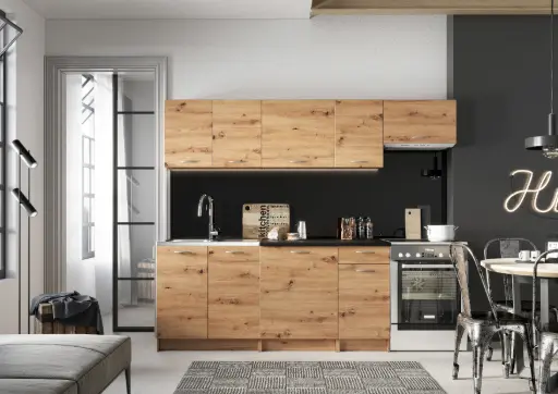 [KMEWDADA02ZE005] Cuisine Mela Artisan avec plan de travail - 180 cm x 240 cm